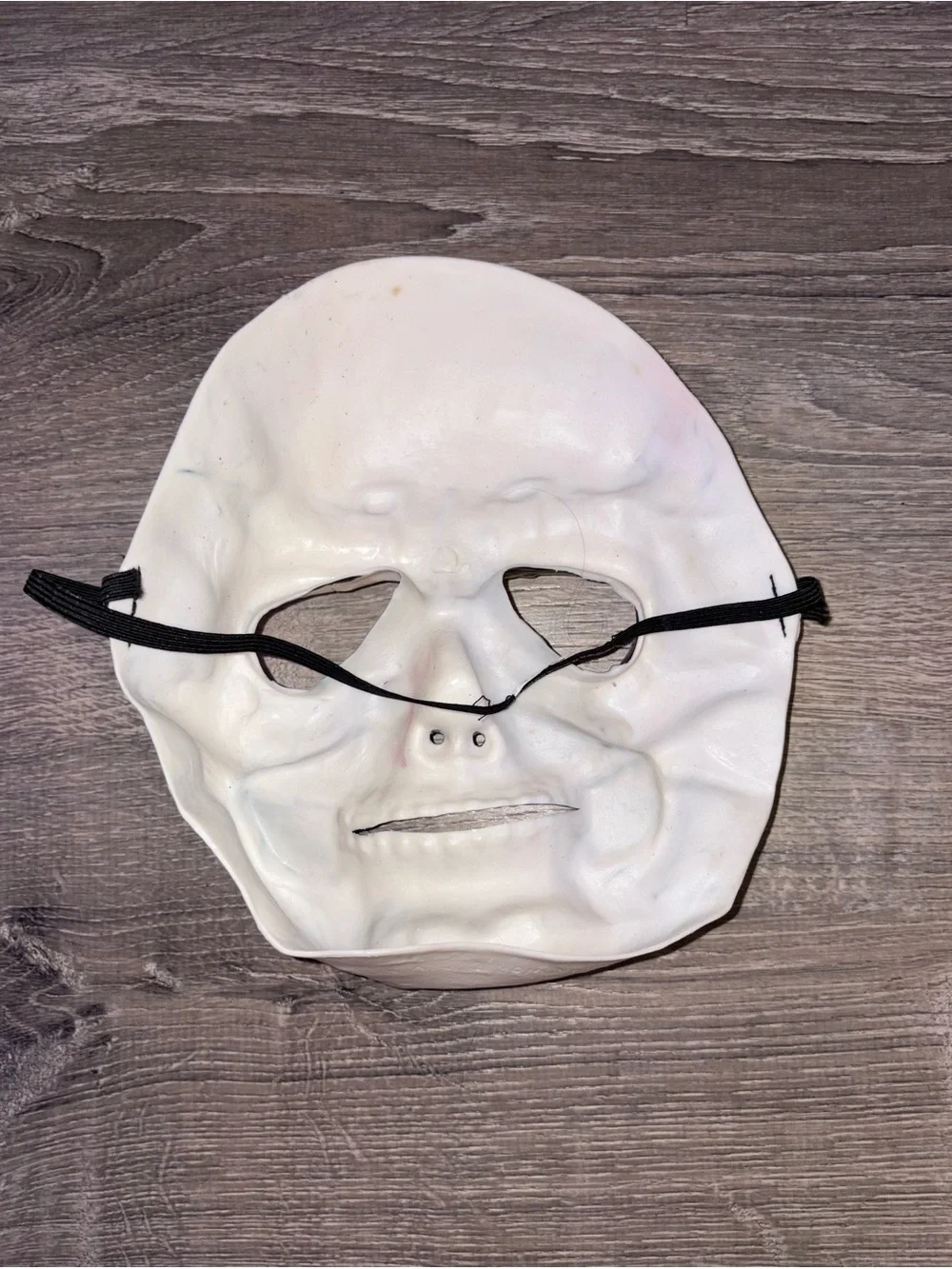 White Skull Face Mask with Black Accents